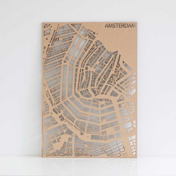 Amsterdam gold, laser printed MDF