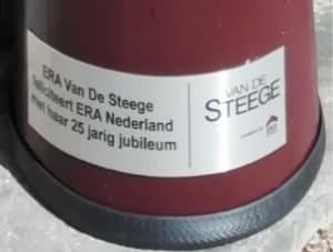 Tekstplaat Amsterdammertje 25 jarig jubileum