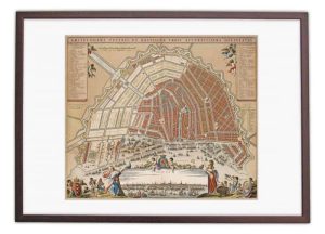 Oude kaart Amsterdam in 1662 Stalpaert/Visscher
