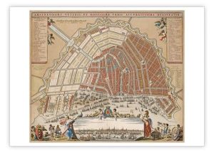 Oude kaart Amsterdam Stalpaert/Visscher
