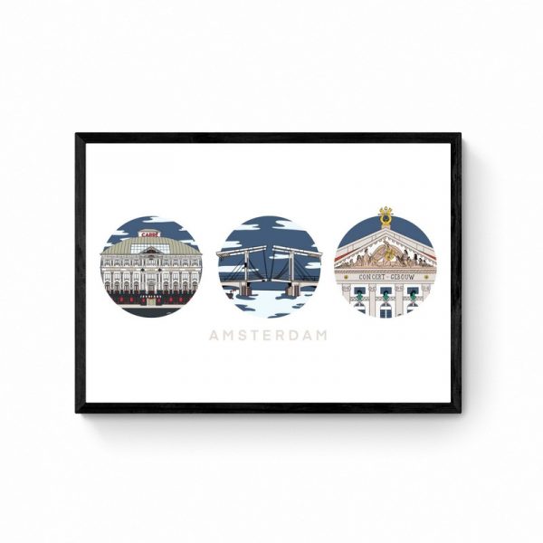 Amsterdam Cultuur Mix Poster