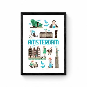 Amsterdam – Illustratie Poster