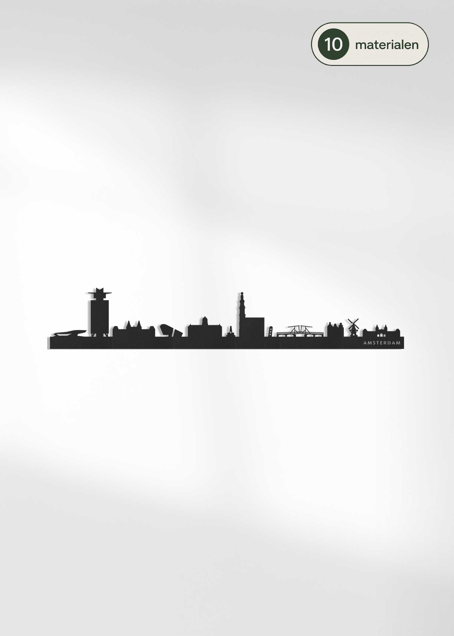 Houten Skyline van Amsterdam
