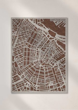 Amsterdam - Stadskaart - PET-vilt ♻️ 🔇