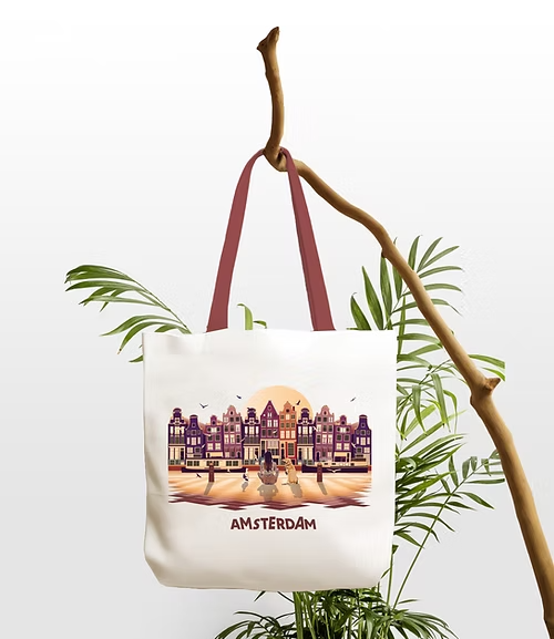 VOID Topografie Landschap Boodschappentas 33x33x14cm,15l shopper tas