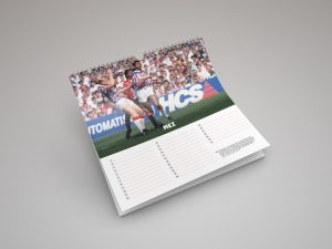 Ajax verjaardagskalender pagina met modern Ajax shirt ontwerp